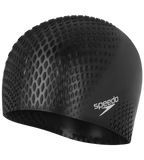 Unisex Adult Bubble Active+ Swim Cap For Men and Women - Black
