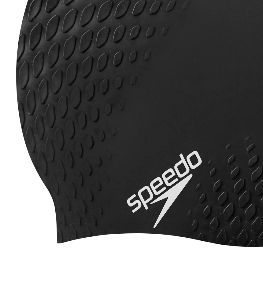 Unisex Adult Bubble Active+ Swim Cap For Men and Women - Black