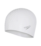 Unisex Bubble Active+ Swim Cap For Men and Women - White