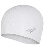 Unisex Bubble Active+ Swim Cap For Men and Women - White