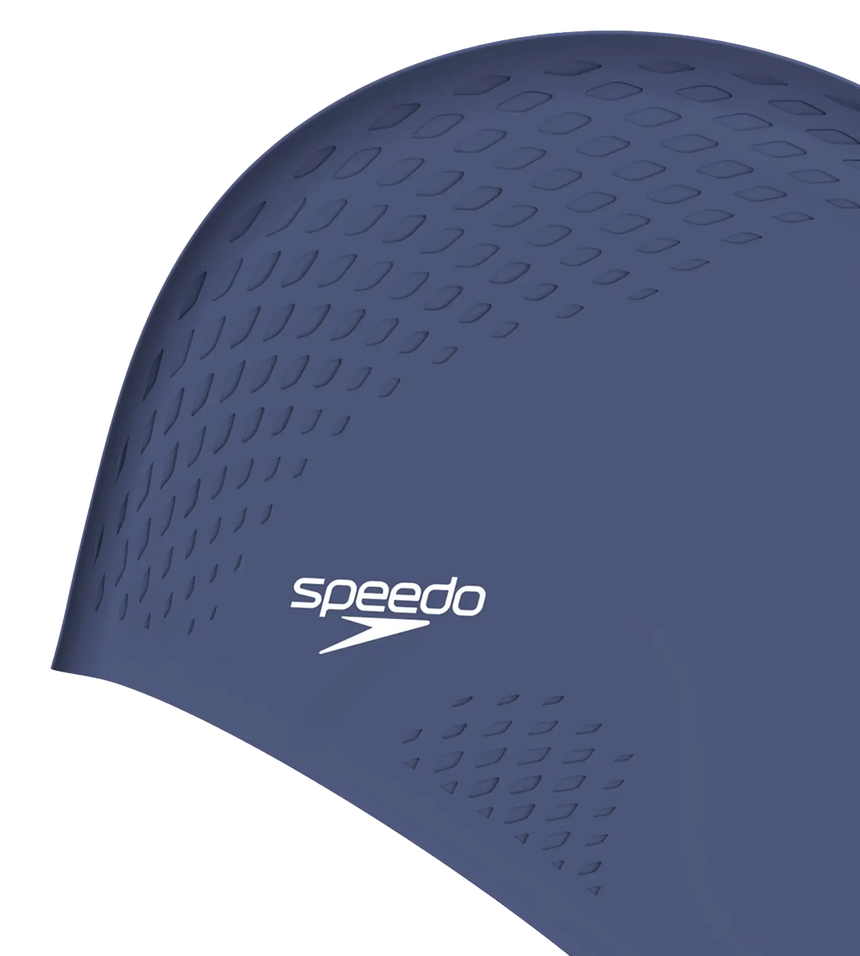 Unisex Adult Bubble Active+ Chlorine Resistant Swim Cap For Men and Women - Blue