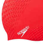 Unisex Bubble Active+ Swim Cap For Men and Women - Red