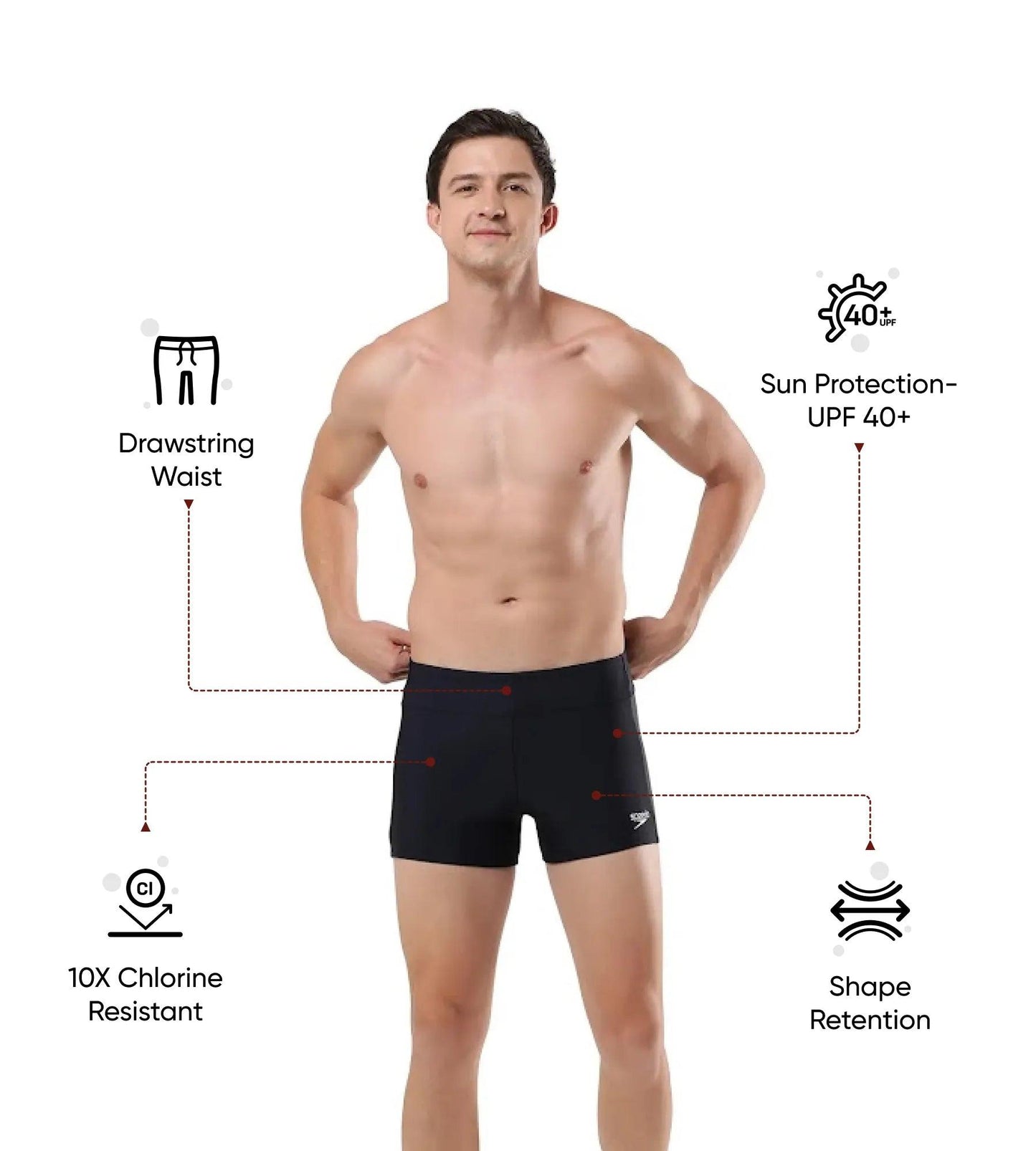 Men's Endurance 10 Essential Houston Aquashort - True Navy & White