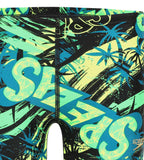 Boys Endurance 10 Jumping Fun Printed Aquashort - Black, Fluo Green & Fluo Yellow