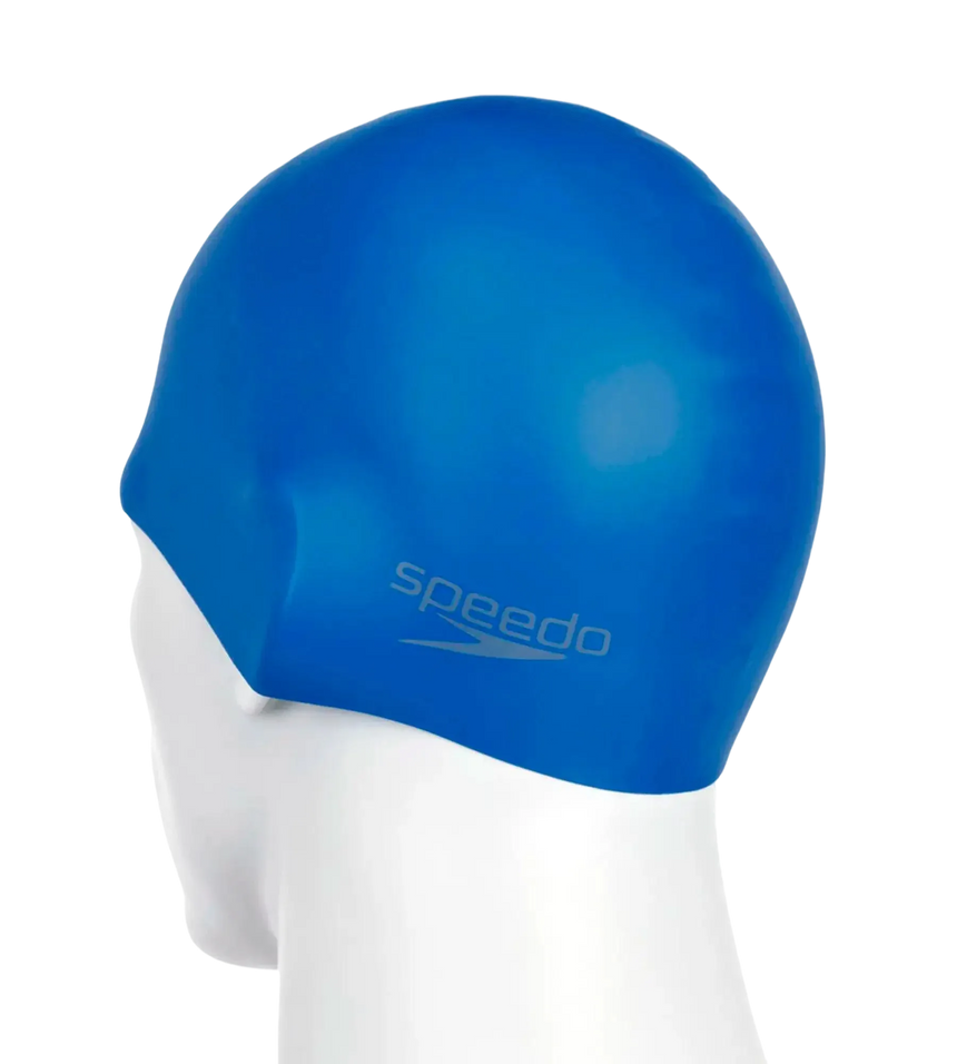 Unisex Moulded Silicone Swim Cap For Men and Women - Blue