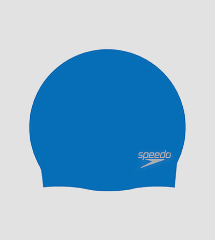 Unisex Moulded Silicone Swim Cap For Men and Women - Blue