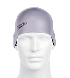 Unisex Moulded Silicone Swim Cap For Men and Women - Grey