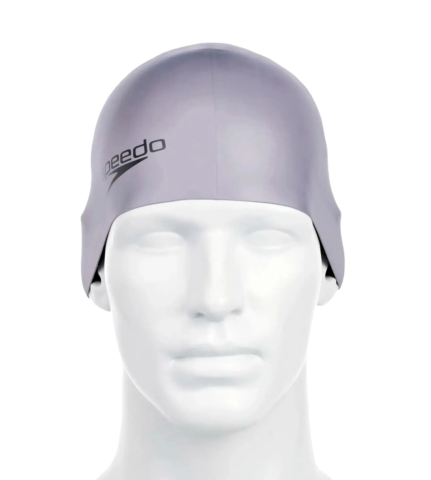 Unisex Moulded Silicone Swim Cap For Men and Women - Grey