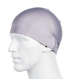 Unisex Moulded Silicone Swim Cap For Men and Women - Grey
