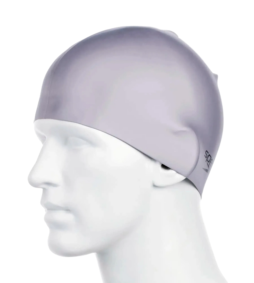 Unisex Moulded Silicone Swim Cap For Men and Women - Grey