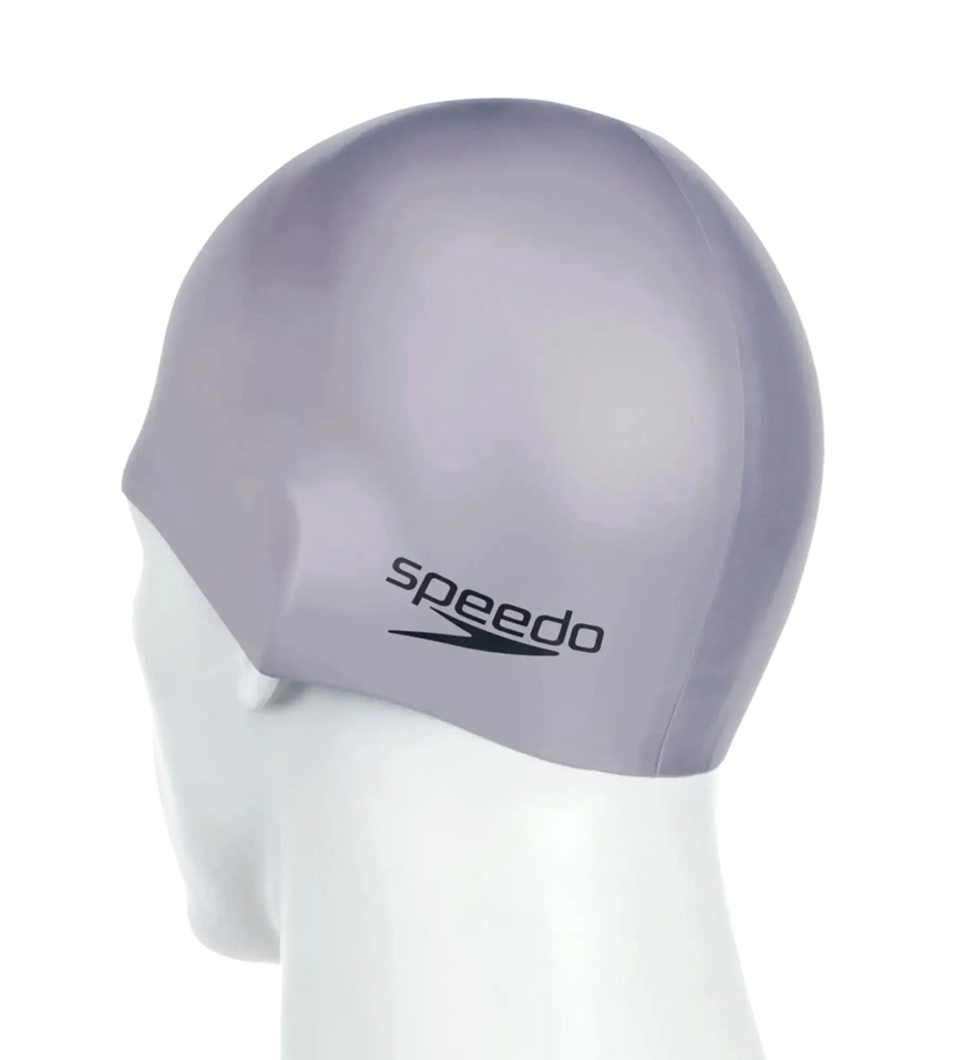 Unisex Moulded Silicone Swim Cap For Men and Women - Grey