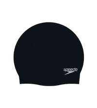 Unisex Moulded Silicone Swim Cap For Men and Women - Black