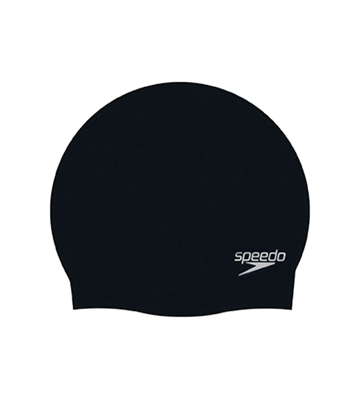 Unisex Moulded Silicone Swim Cap For Men and Women - Black