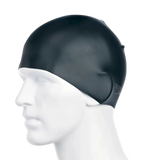 Unisex Moulded Silicone Swim Cap For Men and Women - Black