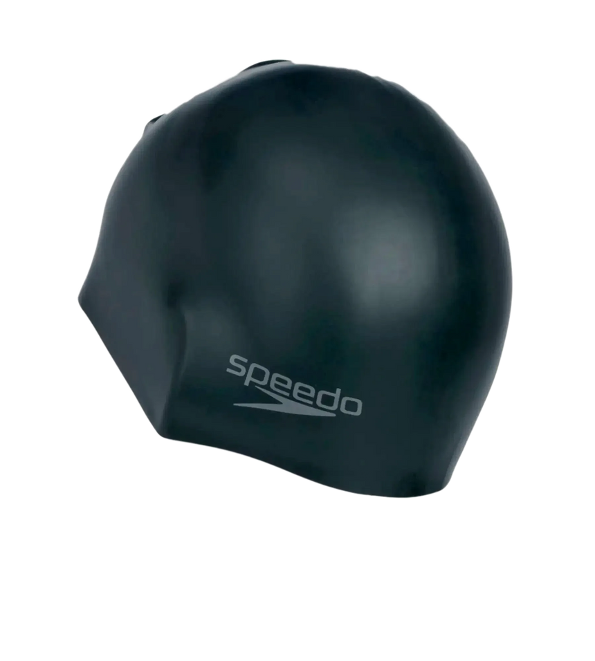 Unisex Moulded Silicone Swim Cap For Men and Women - Black