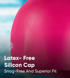 Unisex Moulded Silicone Swim Cap For Men and Women - Purple