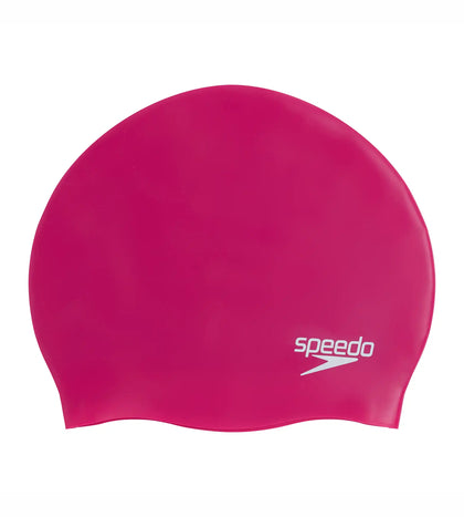 Unisex Adult Moulded Silicone Swim Cap - Purple_1