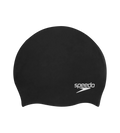 Unisex Kids Moulded Silicone Chlorine Resistant Swim Cap For Boys and Girls - Black