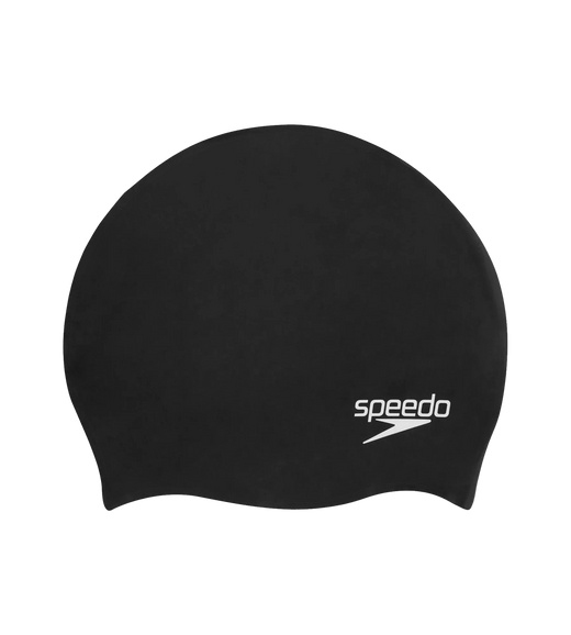 Unisex Kids Moulded Silicone Chlorine Resistant Swim Cap For Boys and Girls - Black