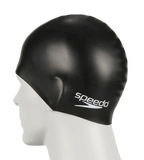 Unisex Kids Moulded Silicone Chlorine Resistant Swim Cap For Boys and Girls - Black