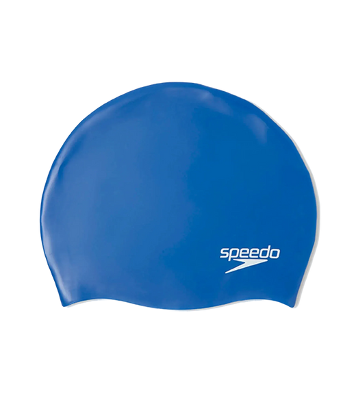 Unisex Kids Moulded Silicone Chlorine Resistant Swim Cap For Boys and Girls - Blue