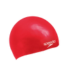 Unisex Kids Moulded Silicone Chlorine Resistant Swim Cap For Boys and Girls - Red