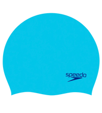 Unisex Kids Moulded Silicon Chlorine Resistant Swim Cap For Boys and Girls - Blue