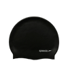 Unisex Flat Silicone Swim Cap For Men and Women - Black