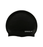 Unisex Flat Silicone Swim Cap For Men and Women - Black