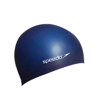 Unisex Flat Silicone Swim Cap For Men and Women - Navy