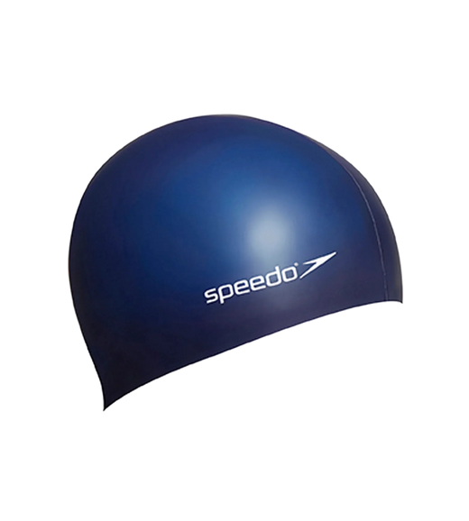 Unisex Flat Silicone Swim Cap For Men and Women - Navy