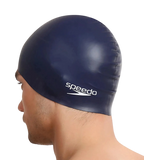 Unisex Flat Silicone Swim Cap For Men and Women - Navy