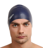 Unisex Flat Silicone Swim Cap For Men and Women - Navy