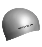 Unisex Flat Silicone Swim Cap For Men and Women - Silver
