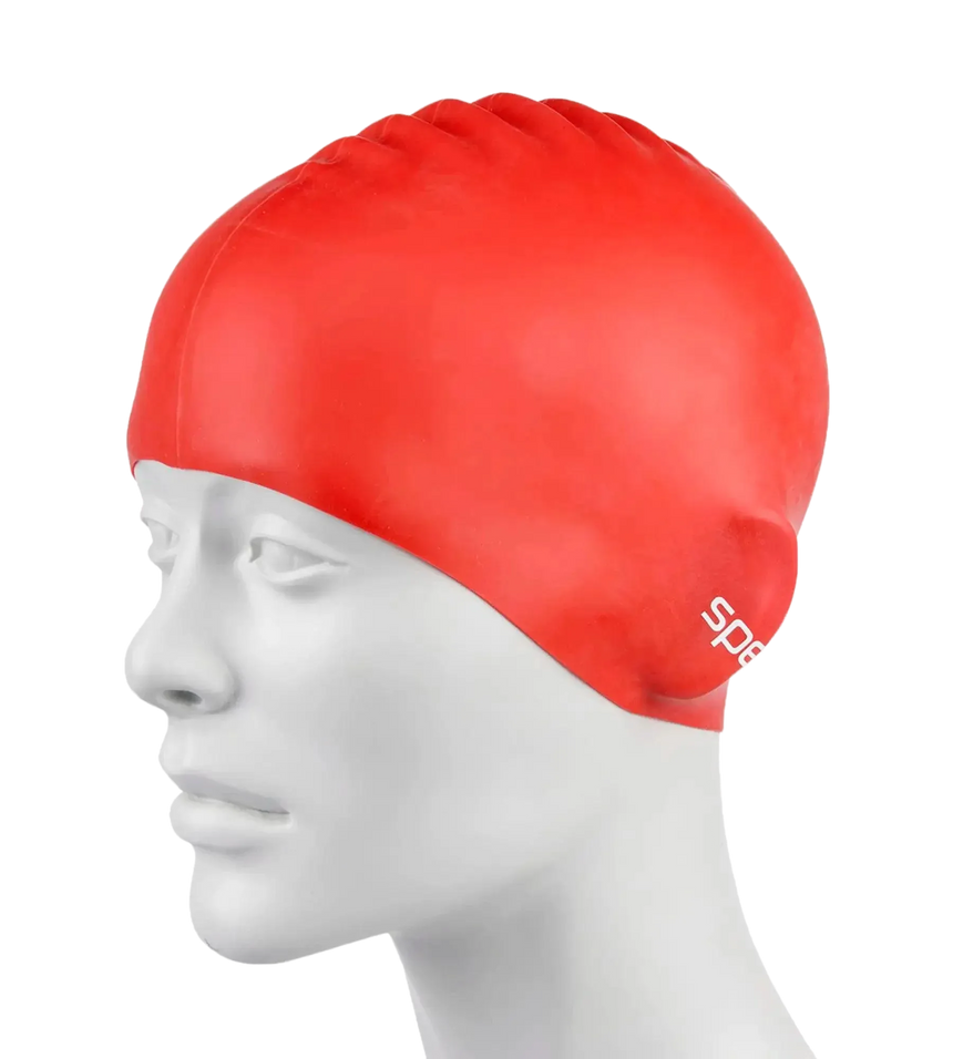 Unisex Kids Flat Silicone Swim Caps - Assorted Colours