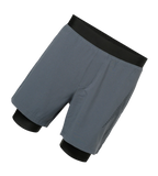 Men's 4 Way Comfort Stretch Volley Watershorts With Built In Jammer - Grey Lead & Anthracite