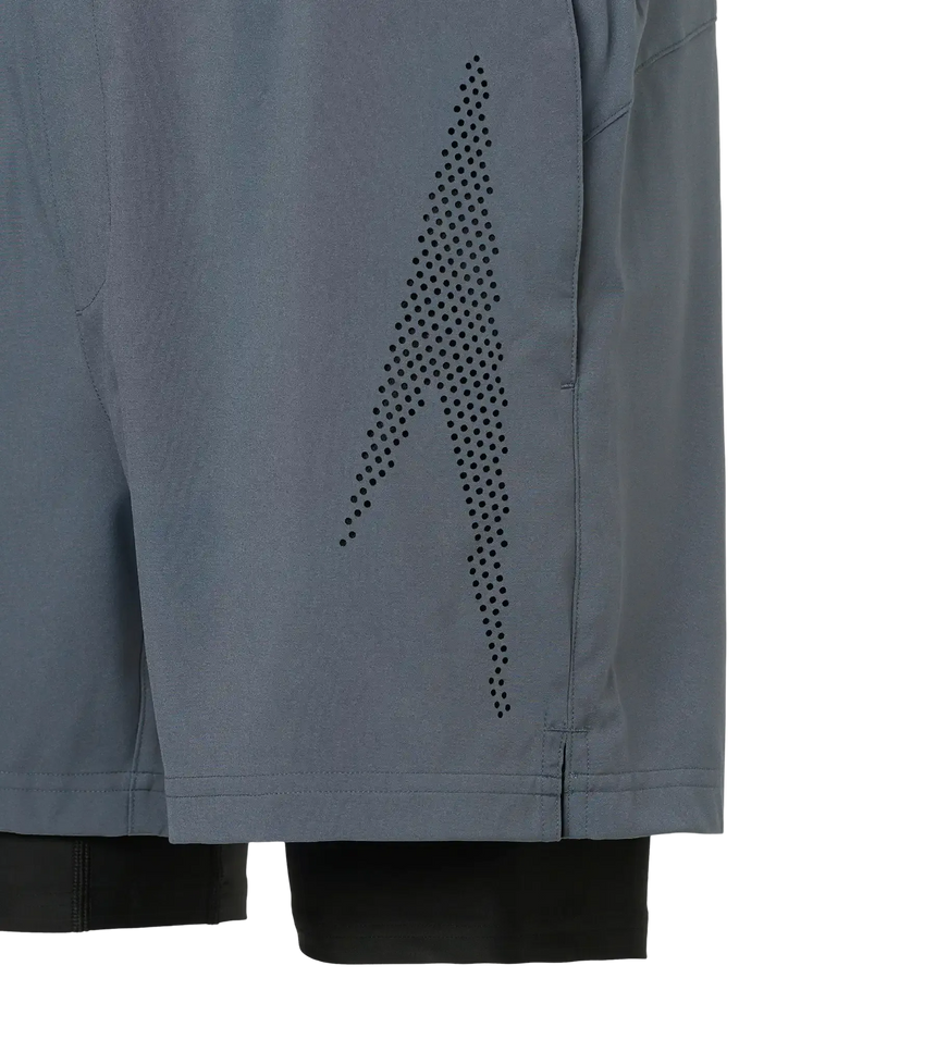 Men's 4 Way Comfort Stretch Volley Watershorts With Built In Jammer - Grey Lead & Anthracite