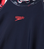 Boy's Endurance 10 Glitchamp Long Sleeve Suntop - True Navy & Lava Red