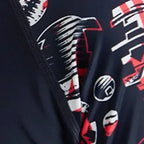 Boy's Endurance 10 Glitchamp Long Sleeve Suntop - True Navy & Lava Red