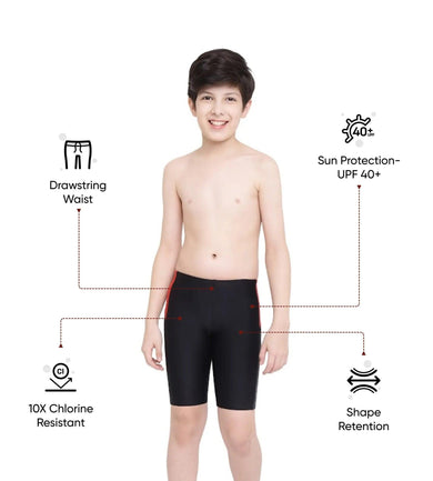 Boy's Endurance 10 Dive Jammer - Black & Fed Red