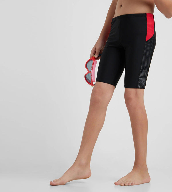 Boy's Endurance 10 Dive Jammer - Black & Fed Red