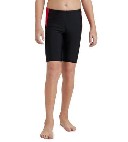 Boy's Endurance 10 Dive Jammer - Black & Fed Red