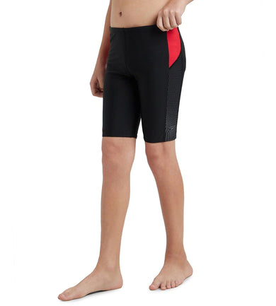 Boy's Endurance 10 Dive Jammer - Black & Fed Red