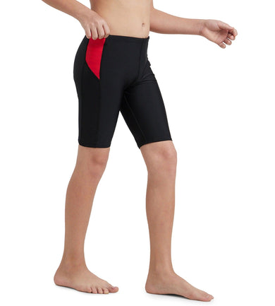 Boy's Endurance 10 Dive Jammer - Black & Fed Red