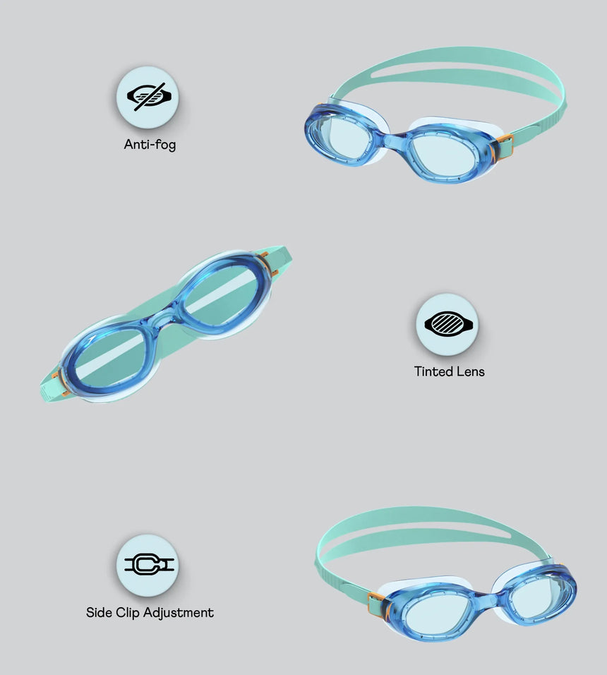 Unisex Kids Futura Hydrospex Anti Fog Coated Lens Swim Goggles For Boys and Girls  (Age Range - 6-12 Years) - Lazy Daisy