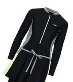 Women's Endurance10 Two Piece Closedback Full Body Suit - Black, Monument & Pale Clover