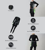 Women's Endurance10 Two Piece Closedback Full Body Suit - Black, Monument & Pale Clover