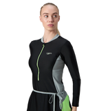 Women's Endurance10 Two Piece Closedback Full Body Suit - Black, Monument & Pale Clover
