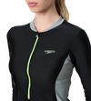 Women's Endurance10 Two Piece Closedback Full Body Suit - Black, Monument & Pale Clover