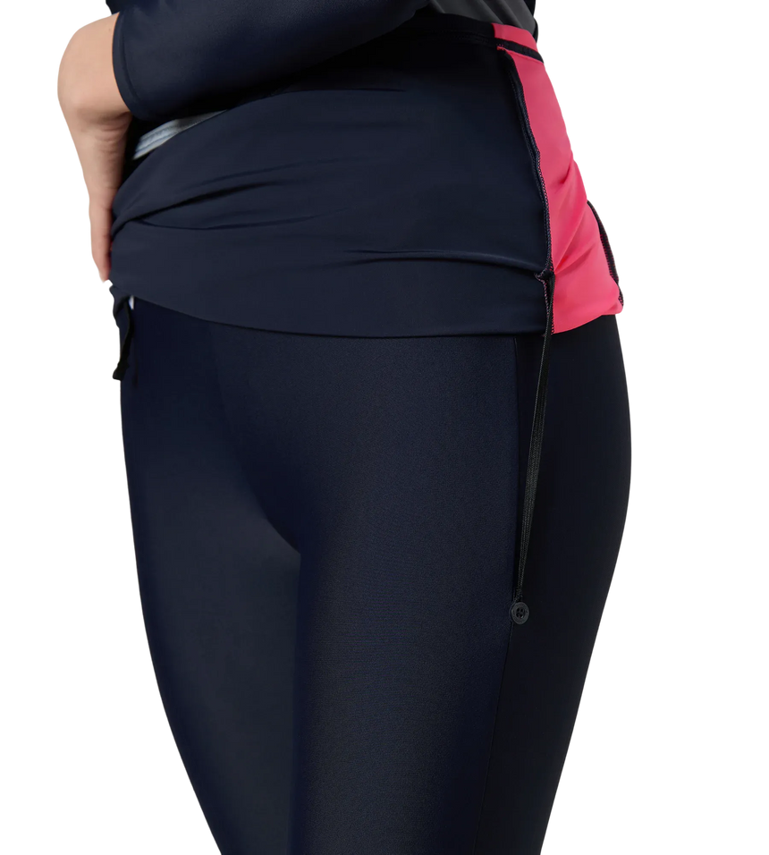 Women's Endurance10 Two Piece Closedback Full Body Suit - Navy, Coin Grey & Pink Lemonade
